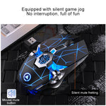 YINDIAO A7 2.4GHz 1600DPI 3단계 조절 7키 충전식 RGB 라이트 무선 무소음 게이밍 마우스