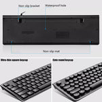 ZGB S500 라운드 키 USB 유선 컴퓨터 키보드, 라운드 키 (블랙), 라운드 키 (화이트)