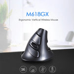 DELUX M618GX Wireless Ergonomic Vertical Mouse 1600DPI Optical Mouse, M618GX