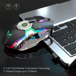 ZERODATE T30 2.4GHz 2400DPI Three-speed Adjustable RGB Backlight Wireless Optical Mouse, T30 White