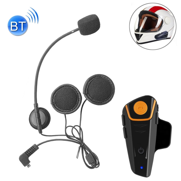 BT-S2 단일 2.4GHz 블루투스 V3.0 인터폰 헬멧용 헤드셋, 자동 응답, FM 지원, 최대 1000m 인터콤 거리, BT-S2 단일