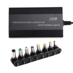노트북 전원 100W 범용 충전기, 차량용 충전기 및 AC 전원 어댑터, 8개 전원 어댑터 및 1 USB 포트 포함, 삼성, 소니, 아수스, 에이서, IBM, HP, DELL용, US 플러그