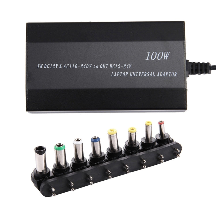 노트북 전원 100W 범용 충전기, 차량용 충전기 및 AC 전원 어댑터, 8개 전원 어댑터 및 1 USB 포트 포함, 삼성, 소니, 아수스, 에이서, IBM, HP, DELL용, US 플러그