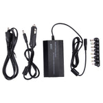 노트북 전원 100W 범용 충전기, 차량용 충전기 및 AC 전원 어댑터, 8개 전원 어댑터 및 1 USB 포트 포함, 삼성, 소니, 아수스, 에이서, IBM, HP, DELL용, UK 플러그, AU 플러그, EU 플러그, UK 플러그