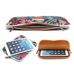 Lisen 10인치 슬리브 케이스 컬러풀 리프 지퍼 브리프케이스 휴대용 가방 iPad Air 2, iPad Air, iPad 4, iPad New, Galaxy Tab A 10.1, Lenovo Yoga 10.1인치, Microsoft Surface Pro 10.6, 10인치 이하 노트북/태블릿용, 10인치