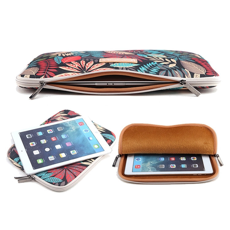 Lisen 10인치 슬리브 케이스 컬러풀 리프 지퍼 브리프케이스 휴대용 가방 iPad Air 2, iPad Air, iPad 4, iPad New, Galaxy Tab A 10.1, Lenovo Yoga 10.1인치, Microsoft Surface Pro 10.6, 10인치 이하 노트북/태블릿용, 10인치