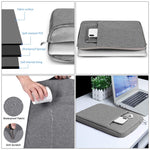 15.4인치 유니버설 패션 소프트 노트북 데님 가방 휴대용 지퍼 노트북 케이스 파우치 MacBook Air / Pro, Lenovo 및 기타 노트북용, 크기: 39.2x28.5x2cm, 15.4인치 퍼플, 15.4인치 마젠타, 15.4인치 블루, 15.4인치 그레이, 15.4인치 다크 블루...