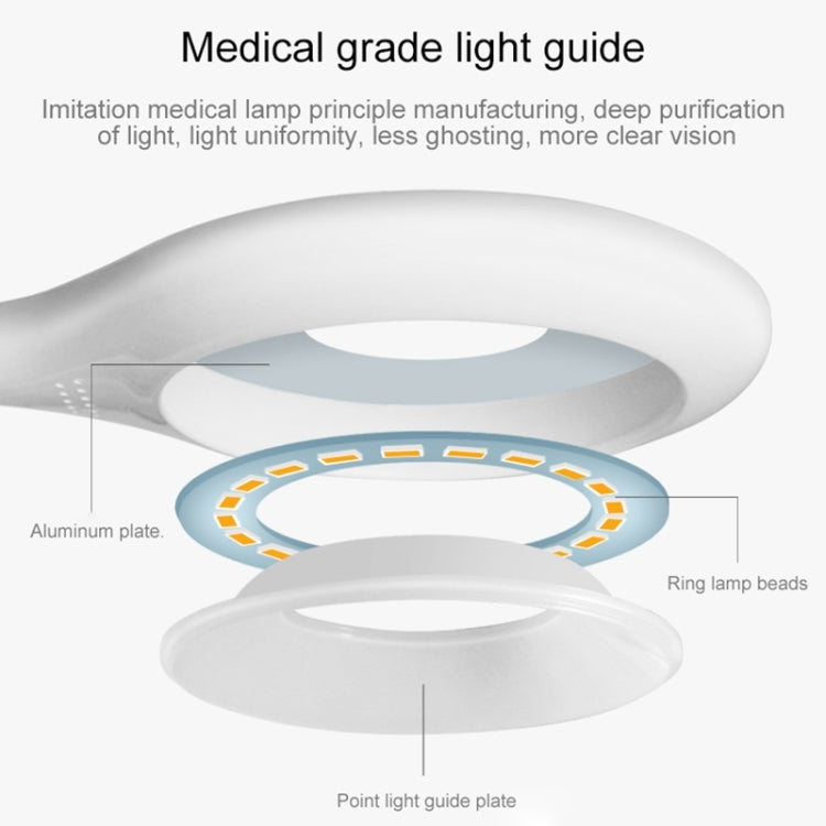 28개 LED 유연한 구스넥 홀로우 링 디자인 눈 보호등 클립 및 소형 무드등 기능 포함, TGX-770