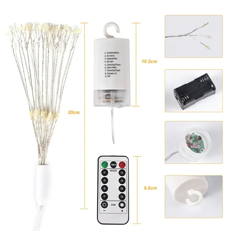 150개 LED 배터리 박스 LED 장식 조명 리모컨 포함, 30CM 다채로운 빛, 30CM 흰색 빛, 30CM 따뜻한 흰색