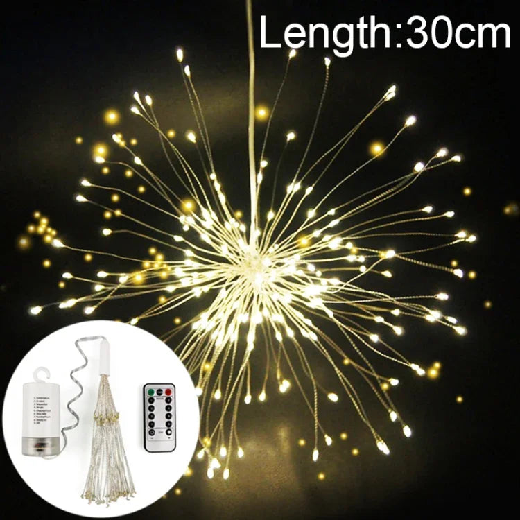 150개 LED 배터리 박스 LED 장식 조명 리모컨 포함, 30CM 다채로운 빛, 30CM 흰색 빛, 30CM 따뜻한 흰색
