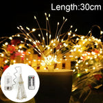 150개 LED 배터리 박스 LED 장식 조명 리모컨 포함, 30CM 다채로운 빛, 30CM 흰색 빛, 30CM 따뜻한 흰색