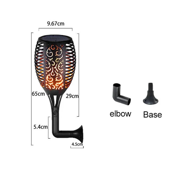 96 LED 태양광 불꽃 라이트 야외 정원 잔디등 정원 조경 횃불등