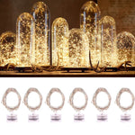20 LED 2700-2900K 파티/휴일용 로프 요정 조명, 길이: 2m, DC 6V, 6개 2m