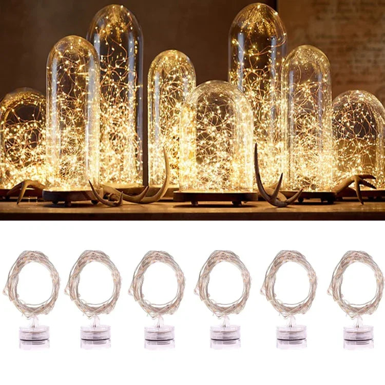 20 LED 2700-2900K 파티/휴일용 로프 요정 조명, 길이: 2m, DC 6V, 6개 2m