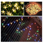 6m 40 LED 벚꽃 휴일 장식 조명, 배터리 구동, 6m 컬러풀 라이트, 6m 따뜻한 백색 조명