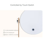 DC 5V 충전식 랜턴 램프 터치 컨트롤 LED 조명, 백색광