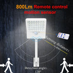 6W 800LM 48개 LED 태양광 리모컨 평면 램프 브래킷 포함