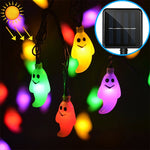 유령 모양 30 LEDs 야외 정원 방수 크리스마스 축제 장식 태양광 램프 스트링