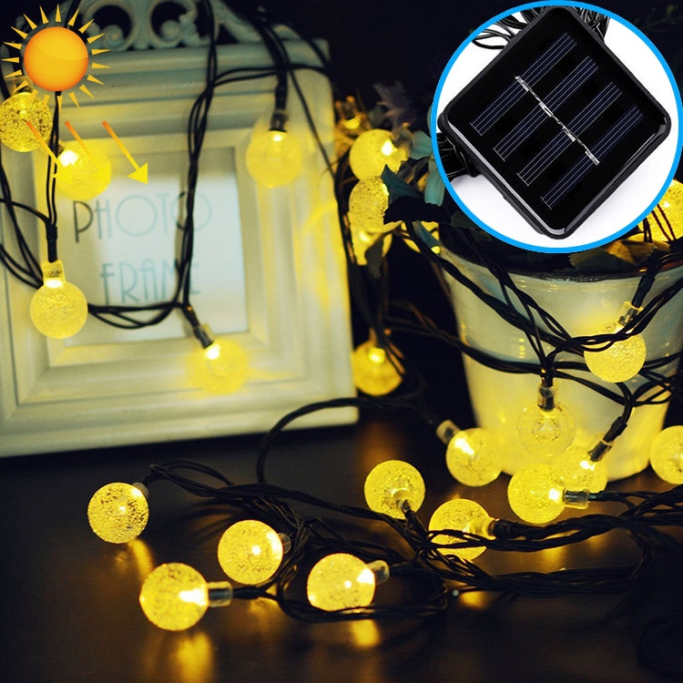 50 LEDs 버블 볼 야외 정원 방수 크리스마스 봄 축제 장식 태양광 램프 스트링
