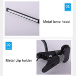 LED 데스크 램프 8W 접이식 조절 눈 보호 탁상 램프, USB 플러그인 버전, USB 플러그인 버전(화이트), USB 플러그인 버전(블랙)