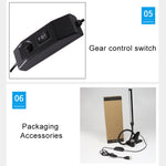 LED 데스크 램프 8W 접이식 조절 눈 보호 탁상 램프, USB 플러그인 버전, USB 플러그인 버전(화이트), USB 플러그인 버전(블랙)