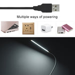 LED 데스크 램프 8W 접이식 조절 눈 보호 탁상 램프, USB 플러그인 버전, USB 플러그인 버전(화이트), USB 플러그인 버전(블랙)