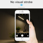 LED 데스크 램프 8W 접이식 조절 눈 보호 탁상 램프, USB 플러그인 버전, USB 플러그인 버전(화이트), USB 플러그인 버전(블랙)