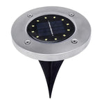 2개입 12 LED 태양광 매설등 지하등 IP65 방수 야외 정원 가로등, 12 LED