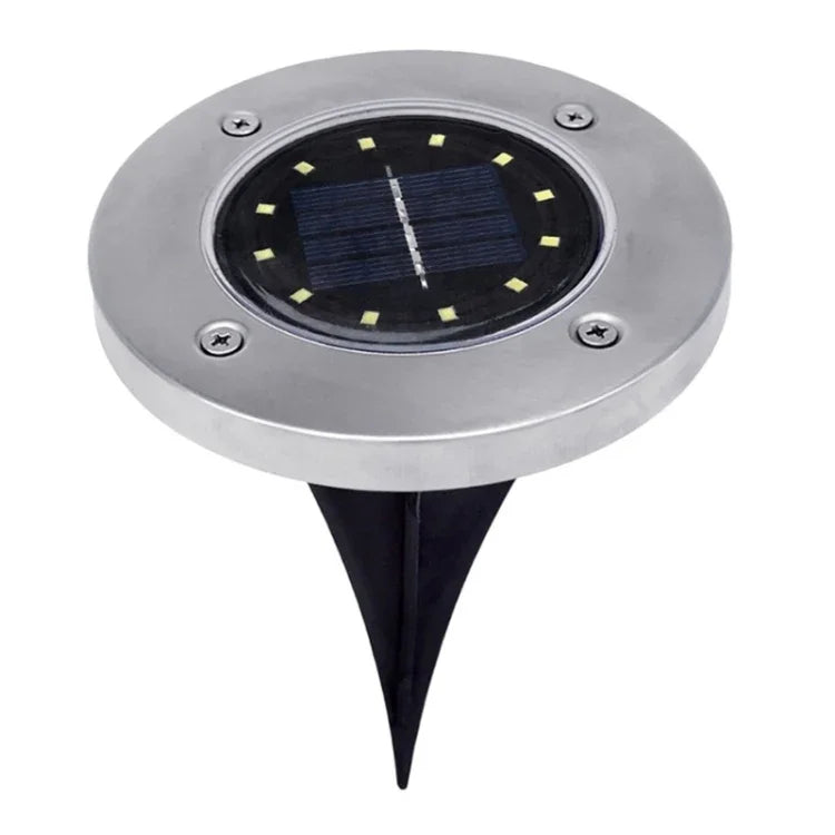 2개입 12 LED 태양광 매설등 지하등 IP65 방수 야외 정원 가로등, 12 LED