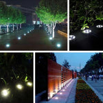 2개입 12 LED 태양광 매설등 지하등 IP65 방수 야외 정원 가로등, 12 LED