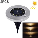 2개입 12 LED 태양광 매설등 지하등 IP65 방수 야외 정원 가로등, 12 LED
