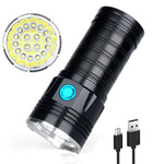 3 Gears, K18MAX 18xT6, Luminous Flux: 5400lm LED Flashlight, Without Battery