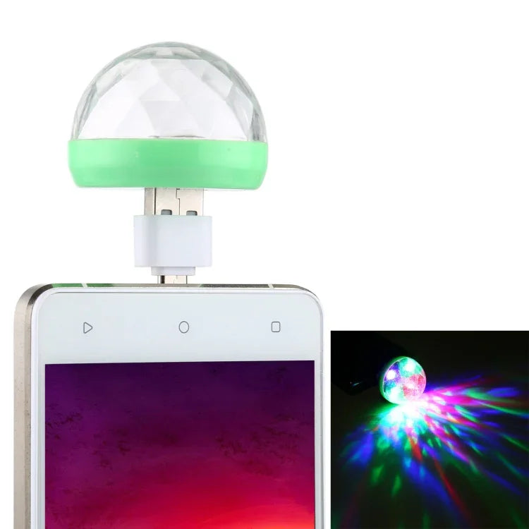 4W RGB USB LED 크리스탈 매직 볼 무대 조명 마이크로 USB 어댑터 포함
