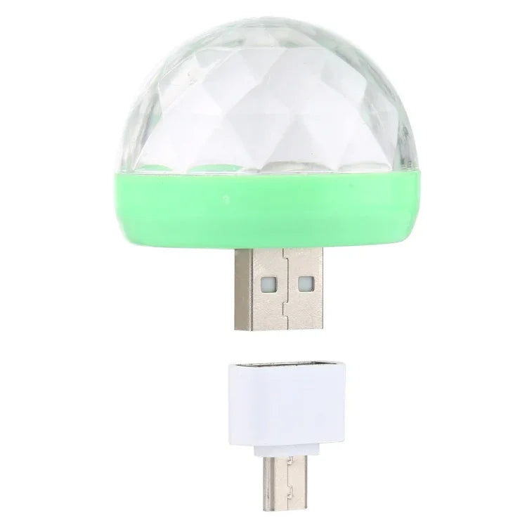 4W RGB USB LED 크리스탈 매직 볼 무대 조명 마이크로 USB 어댑터 포함