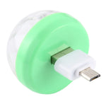 4W RGB USB LED 크리스탈 매직 볼 무대 조명 마이크로 USB 어댑터 포함