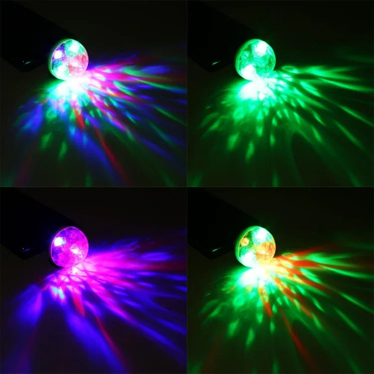 4W RGB USB LED 크리스탈 매직 볼 무대 조명 마이크로 USB 어댑터 포함