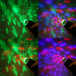 4W RGB USB LED 크리스탈 매직 볼 무대 조명 마이크로 USB 어댑터 포함