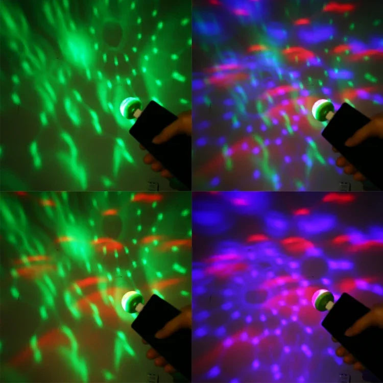 4W RGB USB LED 크리스탈 매직 볼 무대 조명 마이크로 USB 어댑터 포함