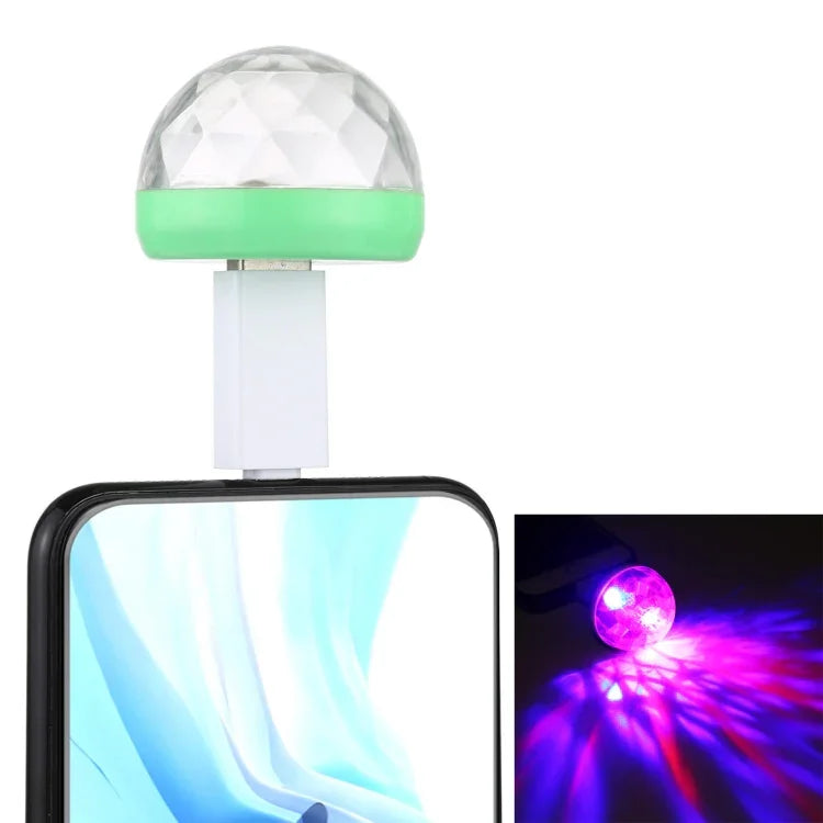 4W RGB USB LED 크리스탈 매직 볼 무대 조명 8핀 어댑터 포함