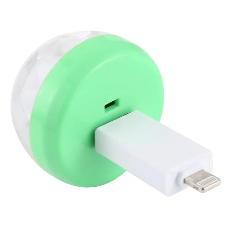 4W RGB USB LED 크리스탈 매직 볼 무대 조명 8핀 어댑터 포함