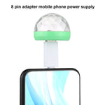 4W RGB USB LED 크리스탈 매직 볼 무대 조명 8핀 어댑터 포함