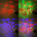 4W RGB USB LED 크리스탈 매직 볼 무대 조명 8핀 어댑터 포함