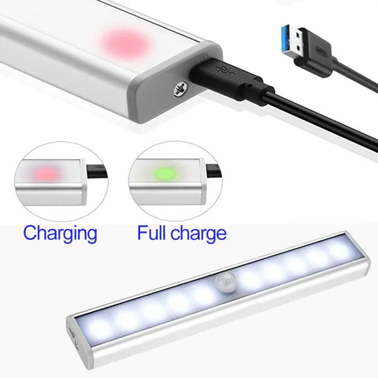 2.8W 20 LED 따뜻한 백색 와이드 스크린 지능형 인체 감지등 LED 복도 캐비닛 조명, USB 충전 버전, 2.8W 20 LED 따뜻한 백색