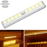 0.8W 10 LED 따뜻한 백색 좁은 스크린 지능형 인체 감지등 LED 복도 캐비닛 조명, USB 충전 버전, 0.8W 10 LED 따뜻한 백색