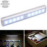 1.8W 10 LED 백색 와이드 스크린 지능형 인체 감지등 LED 복도 캐비닛 조명, 배터리 버전, 1.8W 10 LED 백색 (배터리 버전)