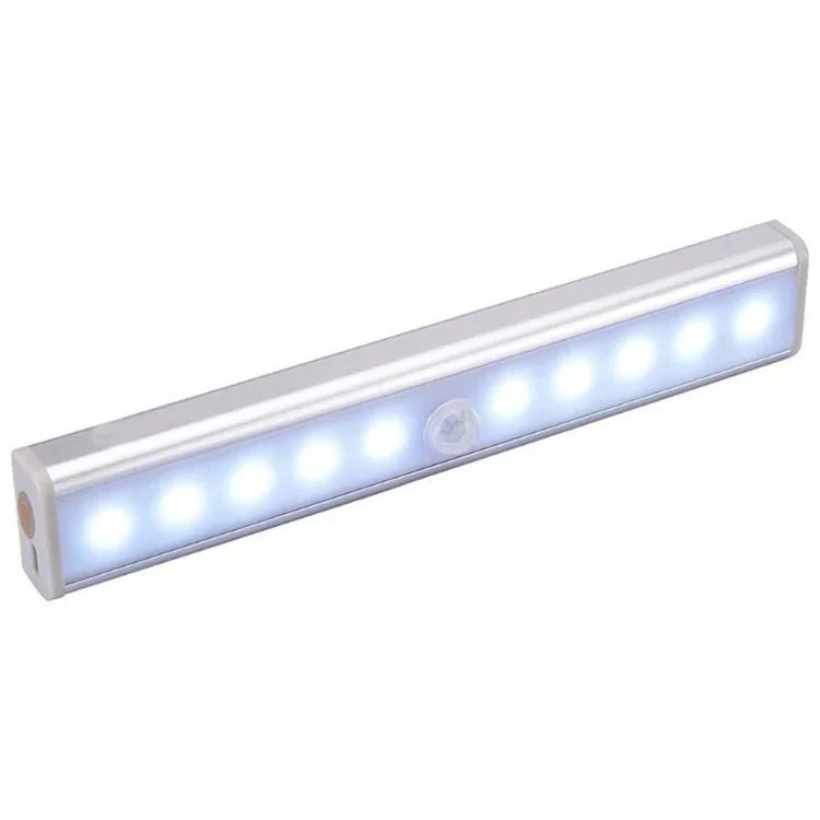 1.8W 10 LED 백색 와이드 스크린 지능형 인체 감지등 LED 복도 캐비닛 조명, 배터리 버전, 1.8W 10 LED 백색 (배터리 버전)
