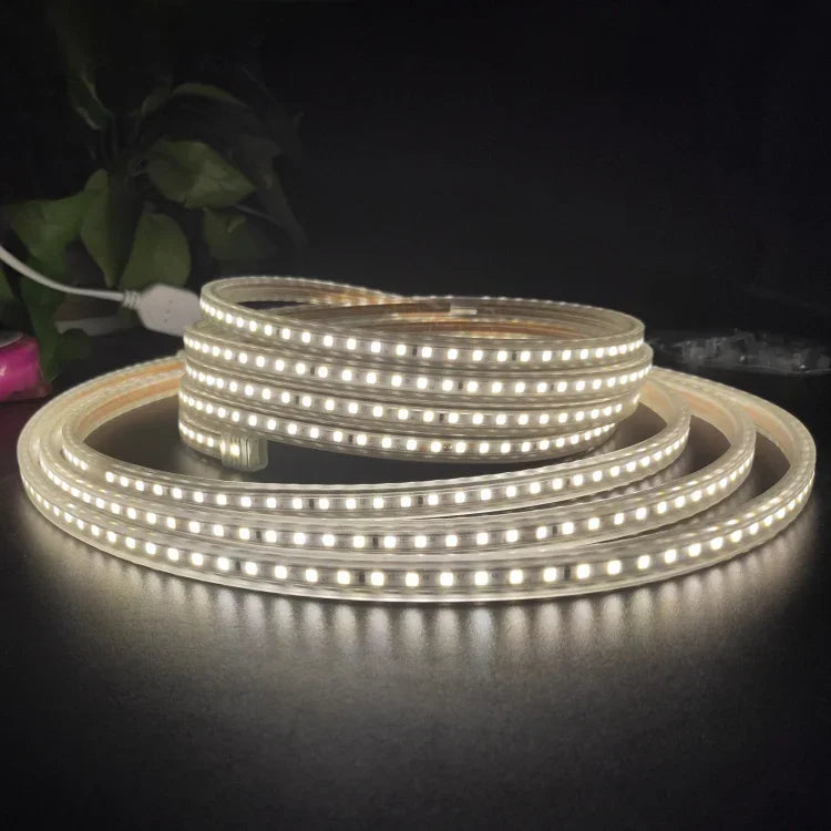 10m SMD 2835 1200 LED 스트립 라이트, AC 220V-240V, EU 플러그, 10m