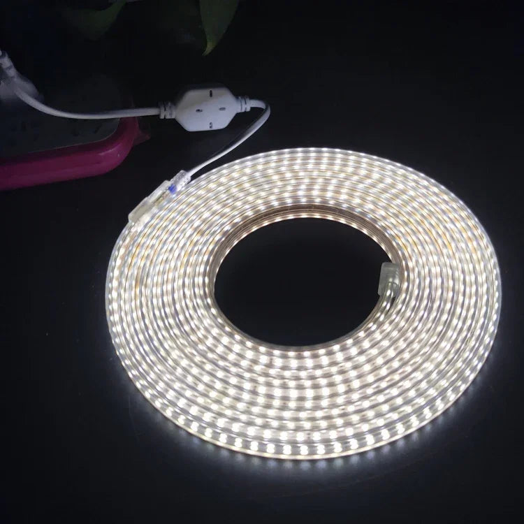 10m SMD 2835 1200 LED 스트립 라이트, AC 220V-240V, EU 플러그, 10m