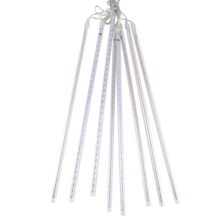 LED 장식 조명, 튜브 직경: 1.2cm, AC 100-240V, 미국, 유럽 플러그 선택 가능, 8개 50cm/파랑, 8개 50cm/다채로운, 8개 50cm/흰색