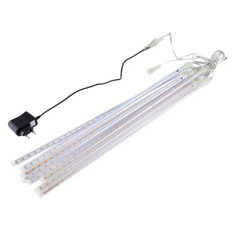 LED 장식 조명, 튜브 직경: 1.2cm, AC 100-240V, 미국, 유럽 플러그 선택 가능, 8개 50cm/파랑, 8개 50cm/다채로운, 8개 50cm/흰색